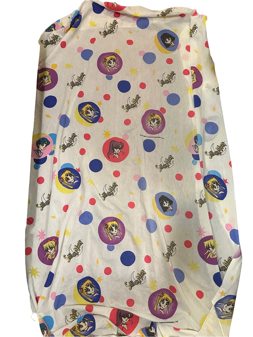 Vintage 1995 Sailor Moon Twin Fitted Sheet Official Naoko Takeuchi Kodansha